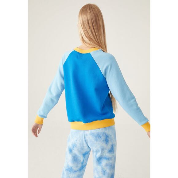 Warm Blue and Yellow Sweatshirt - Picture 3 of 11